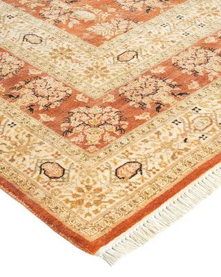 Traditional Mogul Brown Wool Area Rug 6' 1" x 9' 6" - Solo Rugs
