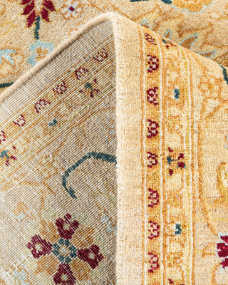 Traditional Mogul Ivory Wool Area Rug 4' 2" x 6' 2" - Solo Rugs