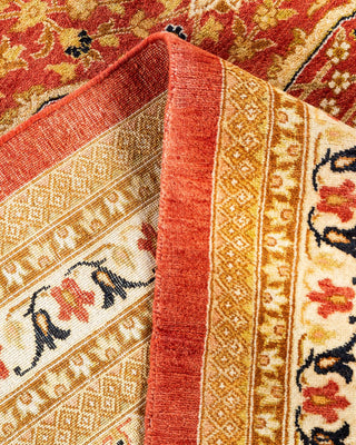 Traditional Mogul Orange Wool Area Rug 12' 2" x 17' 4" - Solo Rugs