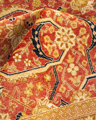 Traditional Mogul Orange Wool Area Rug 12' 2" x 17' 4" - Solo Rugs