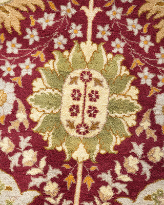 Traditional Mogul Purple Wool Area Rug 9' 0" x 12' 1" - Solo Rugs
