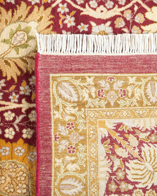 Traditional Mogul Purple Wool Area Rug 9' 0" x 12' 1" - Solo Rugs
