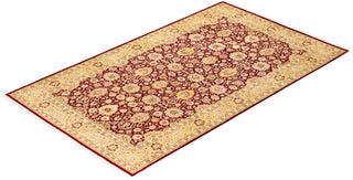 Traditional Mogul Red Wool Area Rug 5' 1" x 8' 10" - Solo Rugs