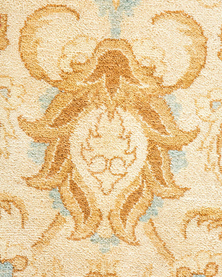 Contemporary Eclectic Ivory Wool Area Rug 9' 1" x 12' 0" - Solo Rugs