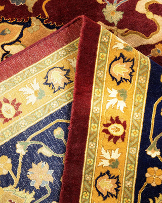 Traditional Mogul Red Wool Area Rug 12' 0" x 18' 2" - Solo Rugs