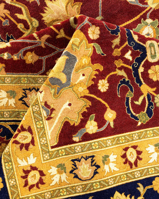 Traditional Mogul Red Wool Area Rug 12' 0" x 18' 2" - Solo Rugs