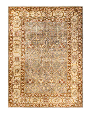 Contemporary Eclectic Light Gray Wool Area Rug 8' 10" x 12' 1" - Solo Rugs