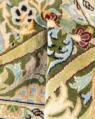 Traditional Mogul Green Wool Runner 2' 6" x 12' 5" - Solo Rugs