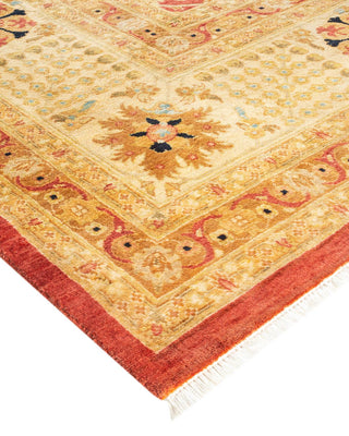 Contemporary Eclectic Orange Wool Area Rug 12' 0" x 18' 6" - Solo Rugs