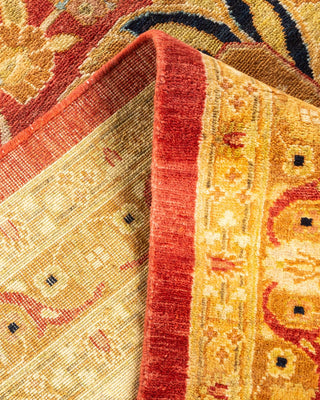 Contemporary Eclectic Orange Wool Area Rug 12' 0" x 18' 6" - Solo Rugs