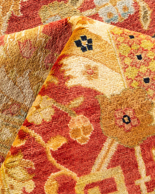Contemporary Eclectic Orange Wool Area Rug 12' 0" x 18' 6" - Solo Rugs