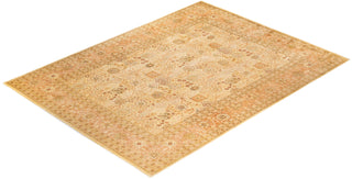 Traditional Mogul Ivory Wool Area Rug 9' 1" x 12' 2" - Solo Rugs