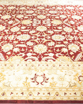 Traditional Mogul Red Wool Area Rug 12' 2" x 15' 2" - Solo Rugs