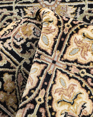 Traditional Mogul Black Wool Runner 2' 7" x 8' 4" - Solo Rugs