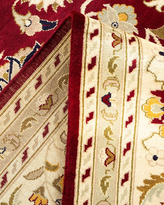 Traditional Mogul Red Wool Area Rug 9' 2" x 12' 5" - Solo Rugs
