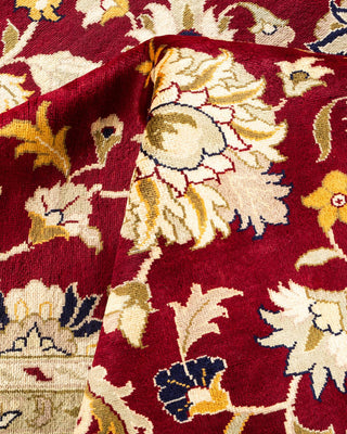 Traditional Mogul Red Wool Area Rug 9' 2" x 12' 5" - Solo Rugs