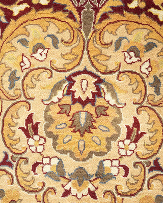 Traditional Mogul Yellow Wool Area Rug 9' 2" x 12' 3" - Solo Rugs