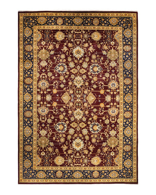Traditional Mogul Red Wool Area Rug 12' 2" x 17' 7" - Solo Rugs
