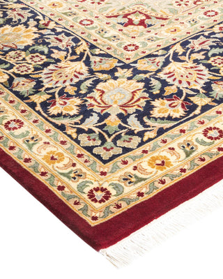 Traditional Mogul Red Wool Area Rug 9' 3" x 11' 9" - Solo Rugs