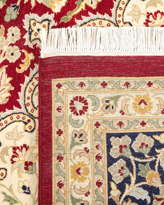 Traditional Mogul Red Wool Area Rug 9' 3" x 11' 9" - Solo Rugs