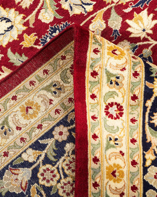 Traditional Mogul Red Wool Area Rug 9' 3" x 11' 9" - Solo Rugs
