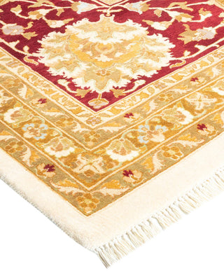 Traditional Mogul Ivory Wool Area Rug 10' 2" x 13' 9" - Solo Rugs