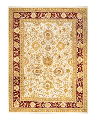 Traditional Mogul Ivory Wool Area Rug 10' 2" x 13' 9" - Solo Rugs