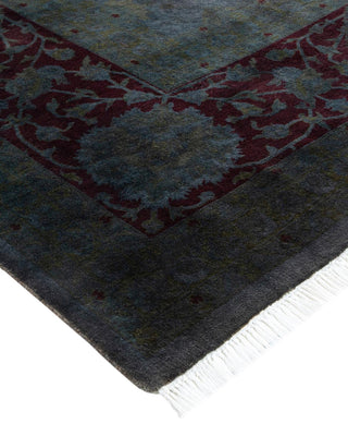 Contemporary Fine Vibrance Gray Wool Area Rug 9' 0" x 12' 1" - Solo Rugs