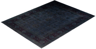 Contemporary Fine Vibrance Gray Wool Area Rug 9' 0" x 12' 1" - Solo Rugs