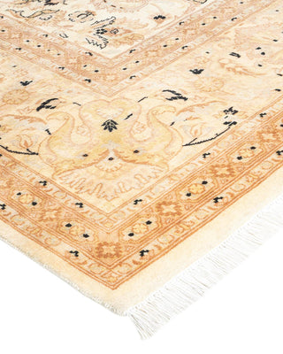 Traditional Mogul Ivory Wool Area Rug 8' 2" x 10' 5" - Solo Rugs