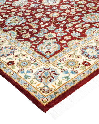 Traditional Mogul Red Wool Area Rug 4' 3" x 6' 3" - Solo Rugs