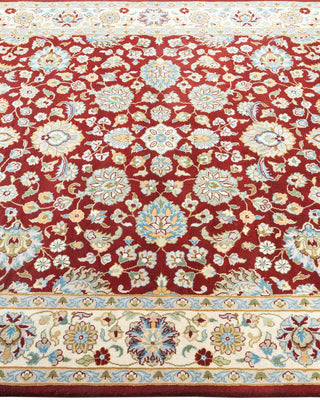 Traditional Mogul Red Wool Area Rug 4' 3" x 6' 3" - Solo Rugs