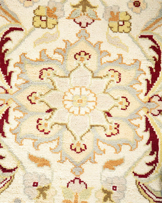 Traditional Mogul Ivory Wool Area Rug 9' 1" x 12' 4" - Solo Rugs