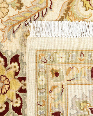 Traditional Mogul Ivory Wool Area Rug 9' 1" x 12' 4" - Solo Rugs