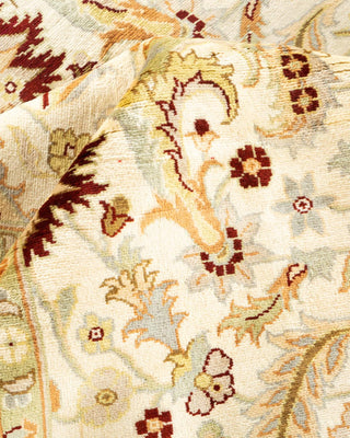 Traditional Mogul Ivory Wool Area Rug 9' 1" x 12' 4" - Solo Rugs