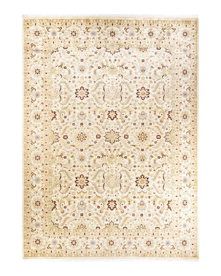 Traditional Mogul Ivory Wool Area Rug 9' 1" x 12' 4" - Solo Rugs