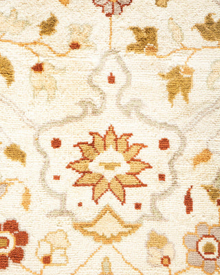 Traditional Mogul Ivory Wool Area Rug 9' 1" x 12' 1" - Solo Rugs