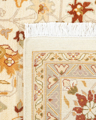 Traditional Mogul Ivory Wool Area Rug 9' 1" x 12' 1" - Solo Rugs