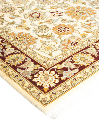 Traditional Mogul Ivory Wool Area Rug 4' 3" x 6' 2" - Solo Rugs