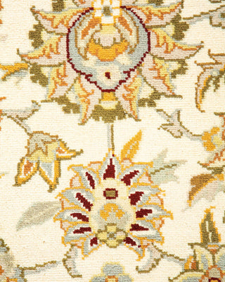 Traditional Mogul Ivory Wool Area Rug 4' 3" x 6' 2" - Solo Rugs