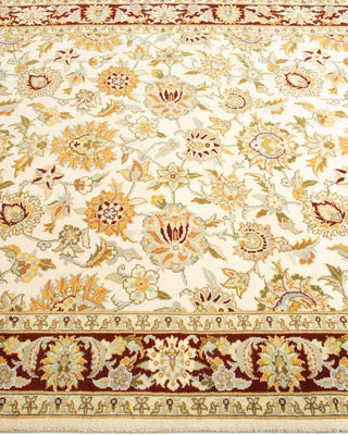 Traditional Mogul Ivory Wool Area Rug 4' 3" x 6' 2" - Solo Rugs