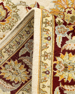Traditional Mogul Ivory Wool Area Rug 4' 3" x 6' 2" - Solo Rugs