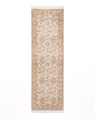 Traditional Mogul Ivory Wool Runner 2' 7" x 8' 3" - Solo Rugs