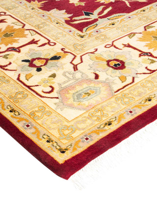 Traditional Mogul Red Wool Area Rug 9' 3" x 11' 10" - Solo Rugs