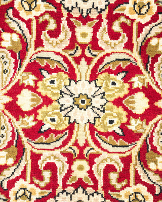 Traditional Mogul Red Wool Area Rug 4' 2" x 6' 1" - Solo Rugs