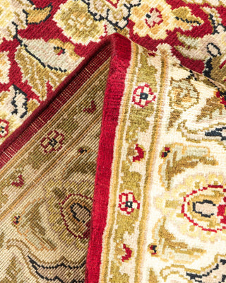 Traditional Mogul Red Wool Area Rug 4' 2" x 6' 1" - Solo Rugs