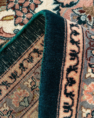 Traditional Mogul Green Wool Area Rug 8' 3" x 10' 5" - Solo Rugs
