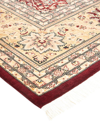 Traditional Mogul Red Wool Area Rug 9' 2" x 12' 1" - Solo Rugs