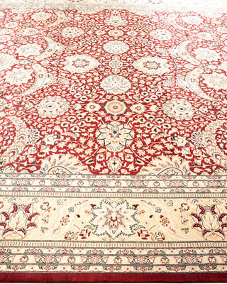 Traditional Mogul Red Wool Area Rug 9' 2" x 12' 1" - Solo Rugs