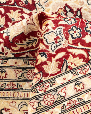 Traditional Mogul Red Wool Area Rug 9' 2" x 12' 1" - Solo Rugs